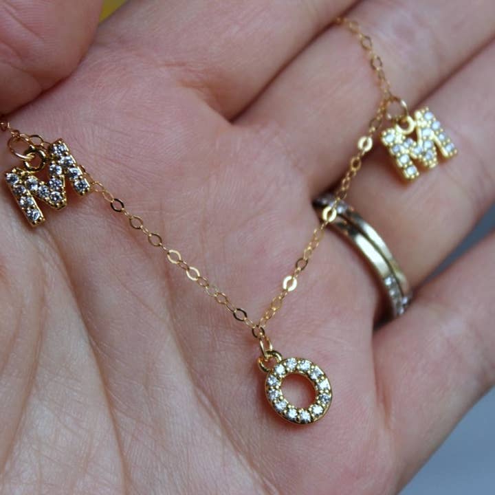 Laalee Jewelry – wholesale Hänge-/berlockhalsband – Guld Mamma Halsband, guld mamma smycken5