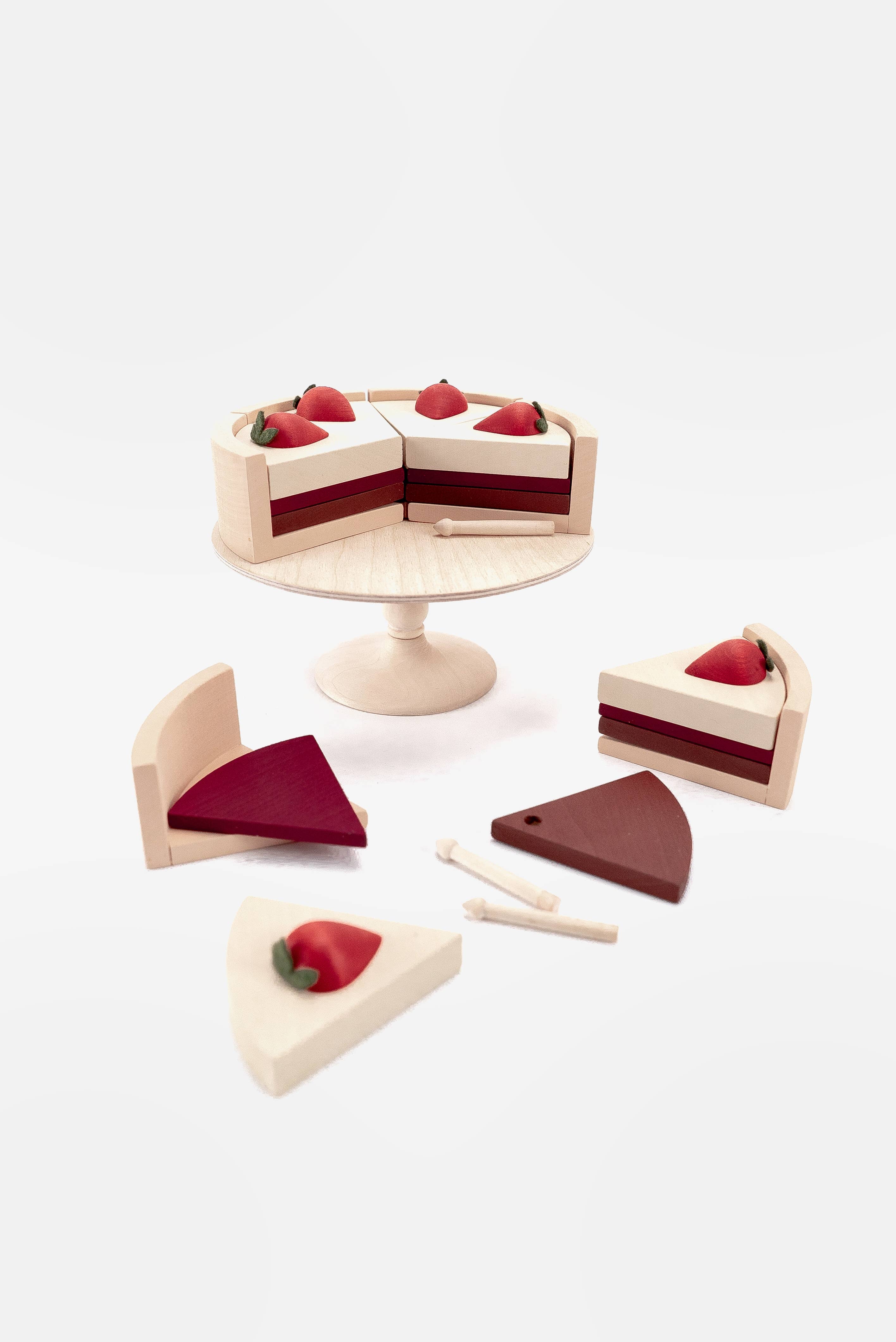 SABO concept - Wholesale Wood toy – Child - Cake on a stand / Chocolate4