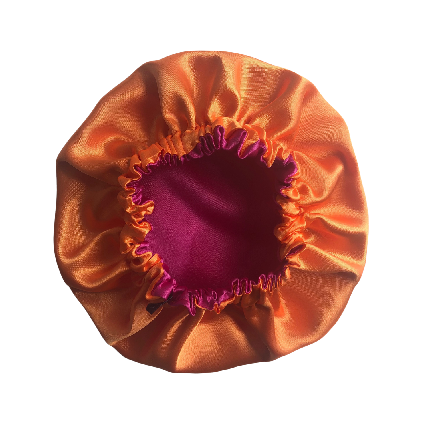 Satin Rowe – wholesale Shower cap – Satin Bonnet - Pink Orange Reversible4