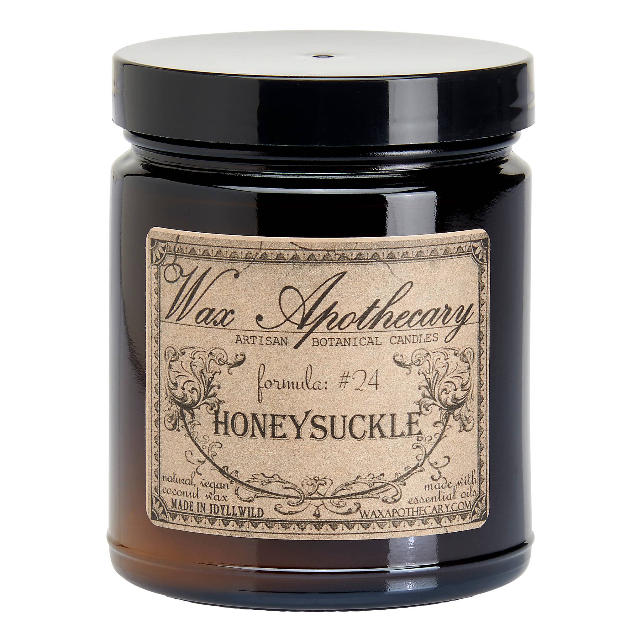 Wax Apothecary – wholesale Burkljus – 6oz botaniskt ljus i bärnstensfärgad glasburk - Välj en doft13