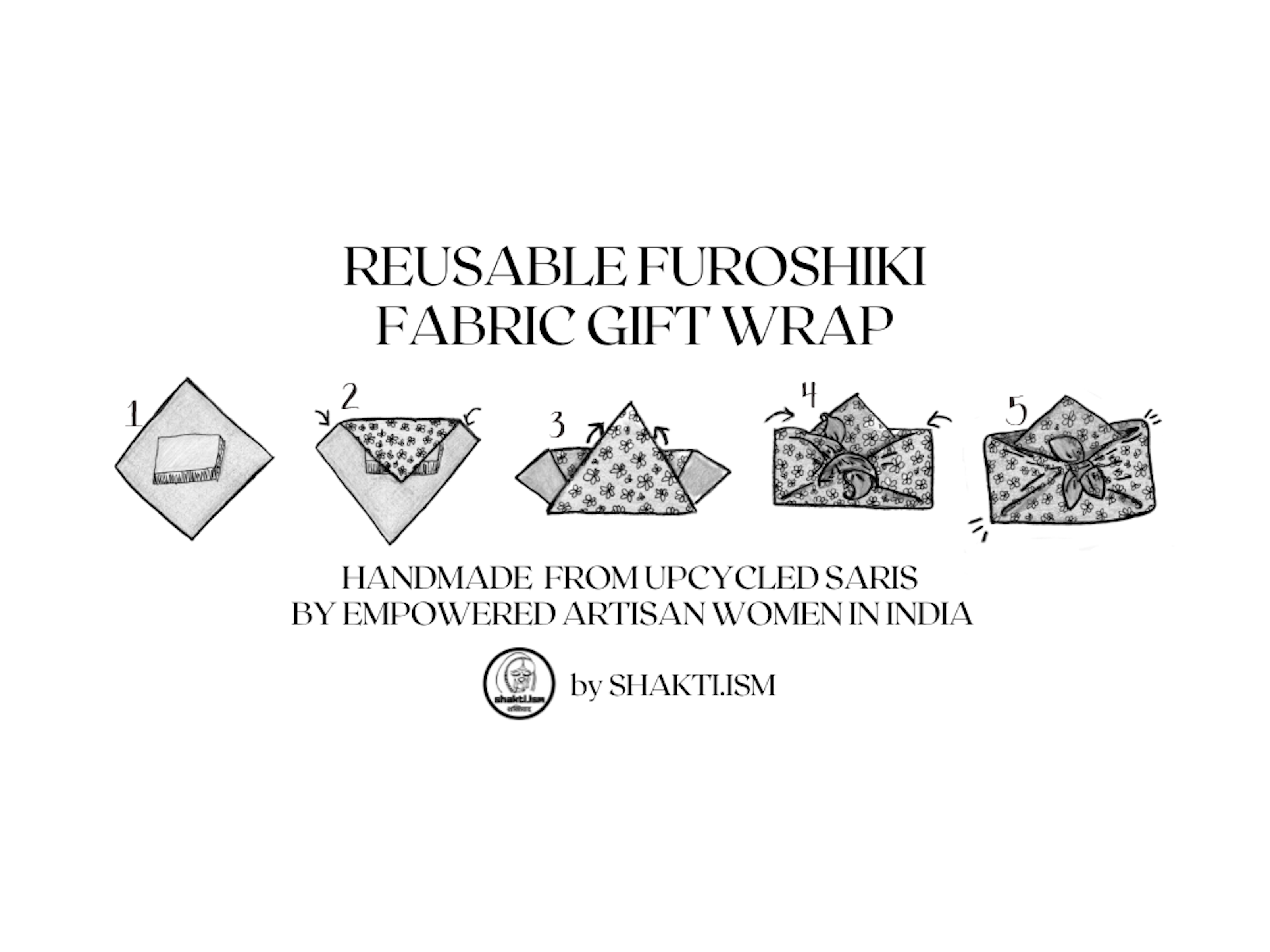 Shakti.ism - Wholesale Flat Wrap - L reusable sari gift wraps, furoshiki 60x60cm, 24x24in6