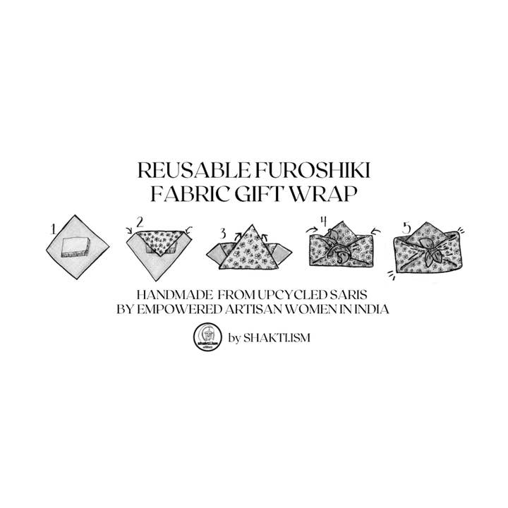 Shakti.ism - Wholesale Flat Wrap - L reusable sari gift wraps, furoshiki 60x60cm, 24x24in6