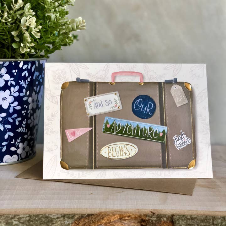 Vores Adventure Bryllup Card for engroshandel hos The Little Posy Print Company