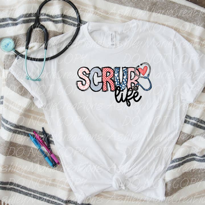 Scrub vida por atacado de Ashley Marie Creations
