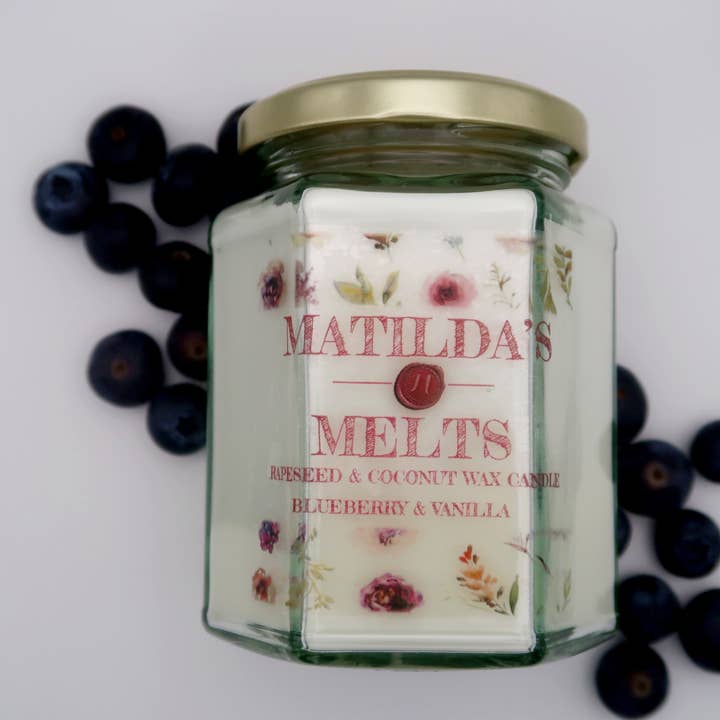 Matilda's Melts – wholesale Jar/filled candle – Coconut and Rapeseed Wax Jam Jar Candles3