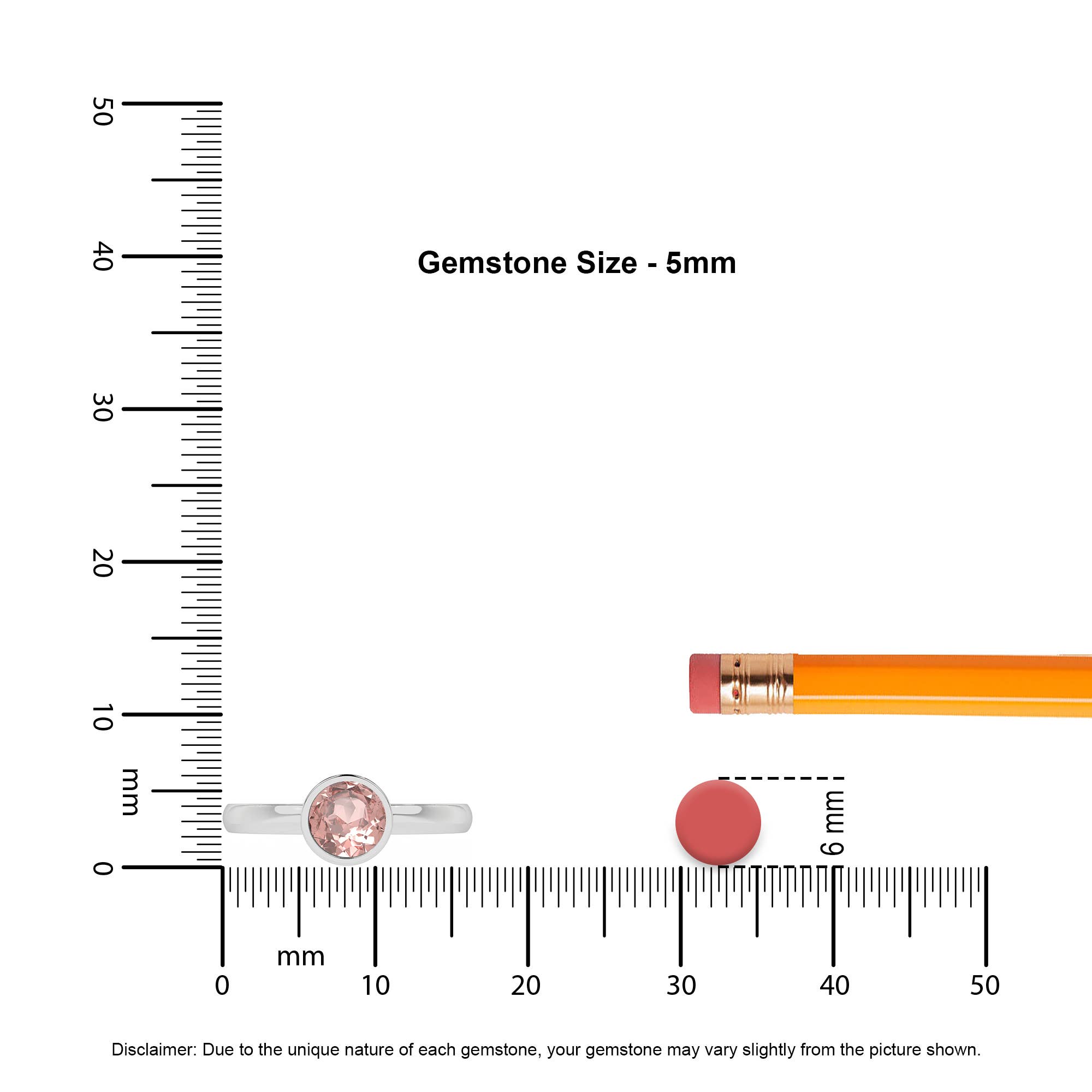 Nature Crafts - Vente Solitaire - Bagues en pierre précieuse de morganite naturelle 925 pour femmes3