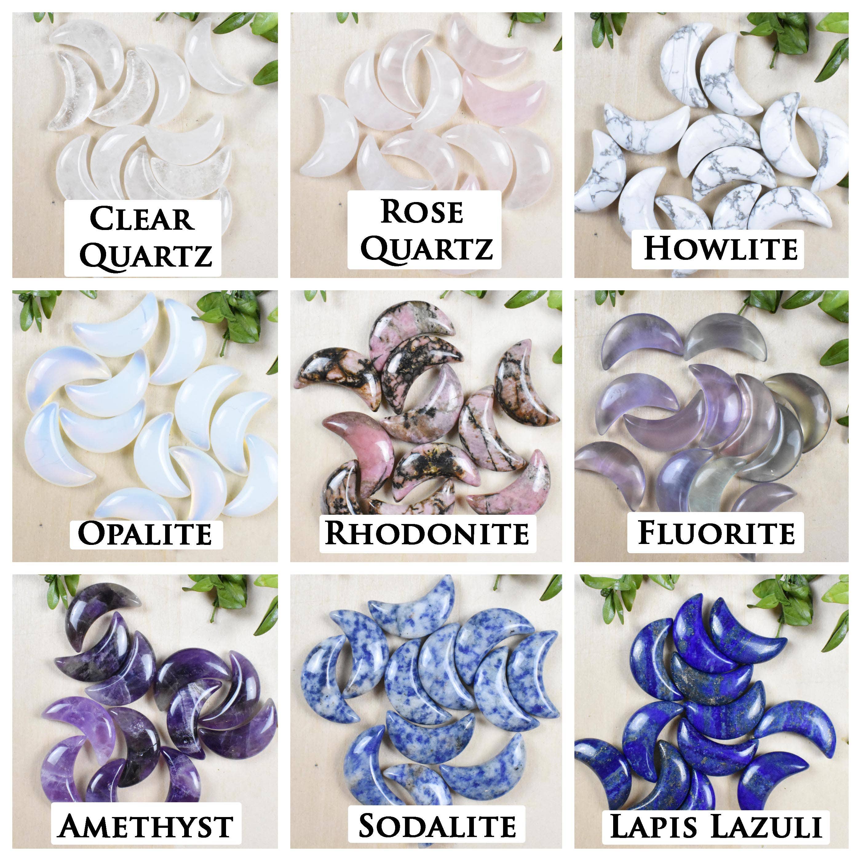 Ewelina Pas Jewelry - Wholesale Spiritual Stone/Crystal - Crescent Moon Gemstone Pocket Stone3