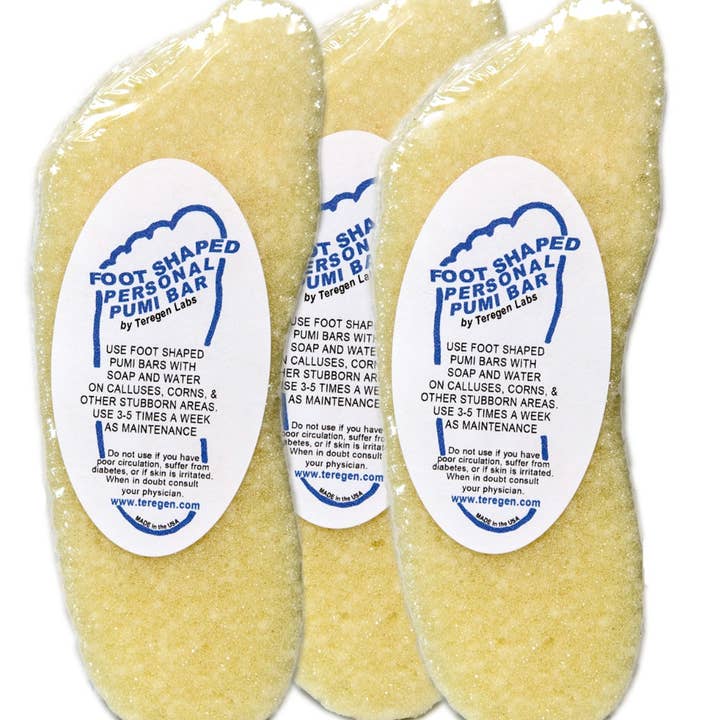 Lot de 3 barres Pumi en forme de pied pour la vente par Teregen Personal Products