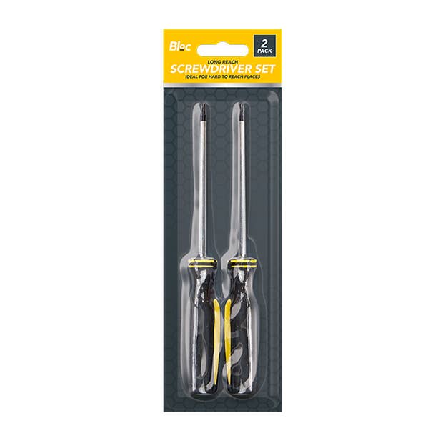 LMT-UK - Wholesale Handy Tool - Long Reach Screwdriver Set 2pk