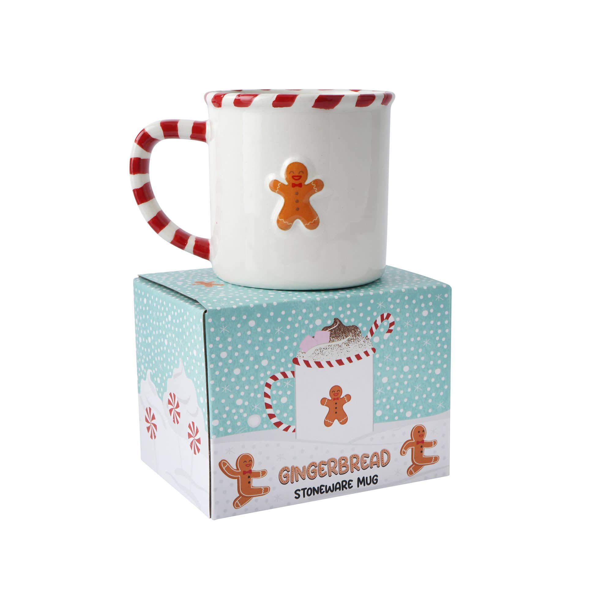 CGB Giftware – wholesale Kaffekoppar – Christmas Gingerbread Man stengodsmugg5
