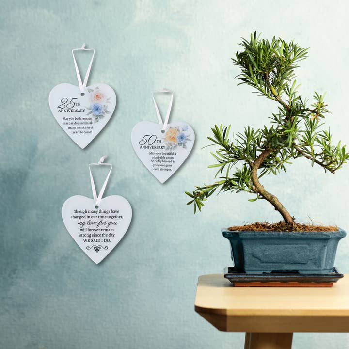 Dicksons - Wholesale Ornament - Glass Ornament 25th Anniversary1