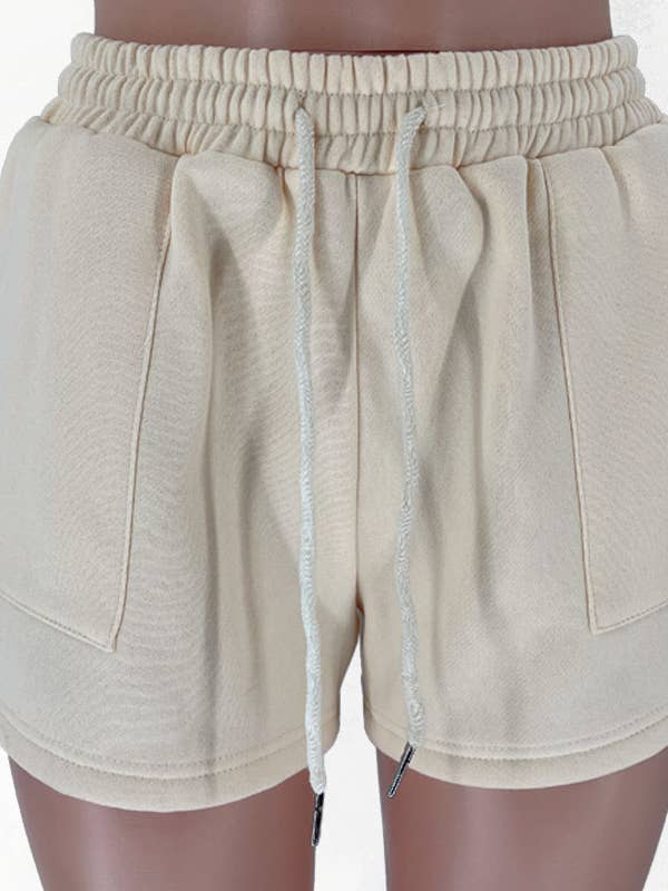 Rosa Clothing - Wholesale Lounge Set - Women's - basic loose hoodie & drawstring short 2 piece set21