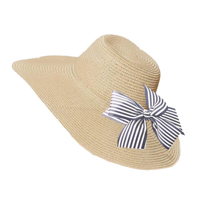 Peachy Pendants - Wholesale Straw Hat - Women's - The Chatham Straw Hat with Interchangeable Bow -Choose Color1