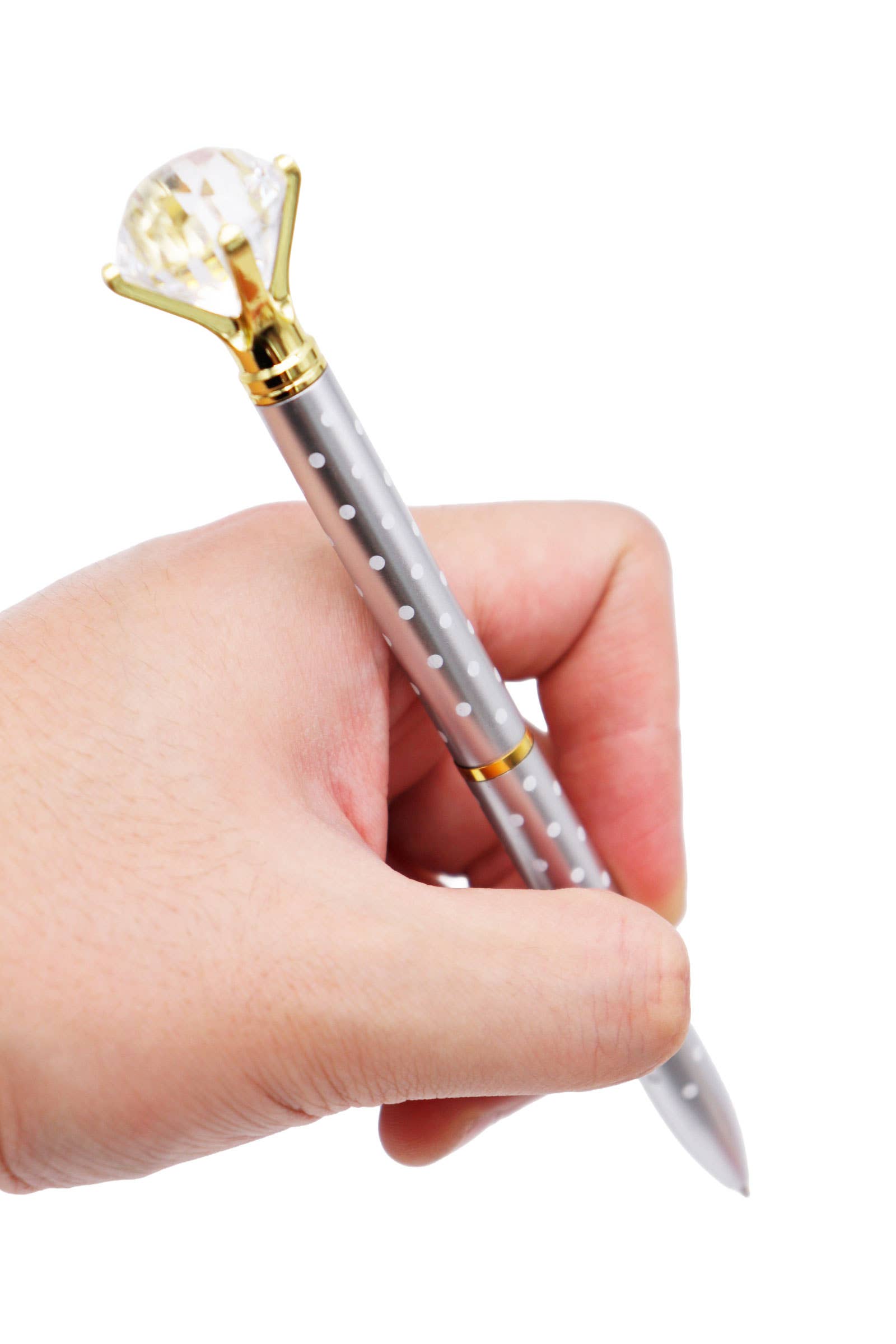 ASSORTED Bling Diamond Metallic Polka Dot Pen - 12 Pcs for wholesale on Faire3