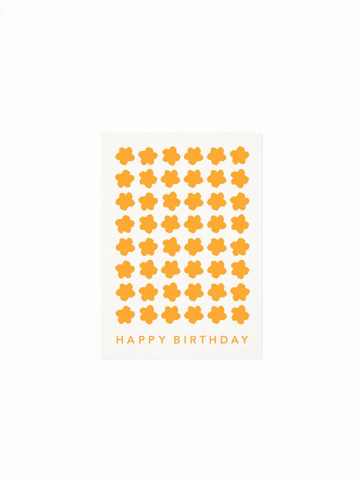 Birthday card orange for wholesale by Lineea Studio