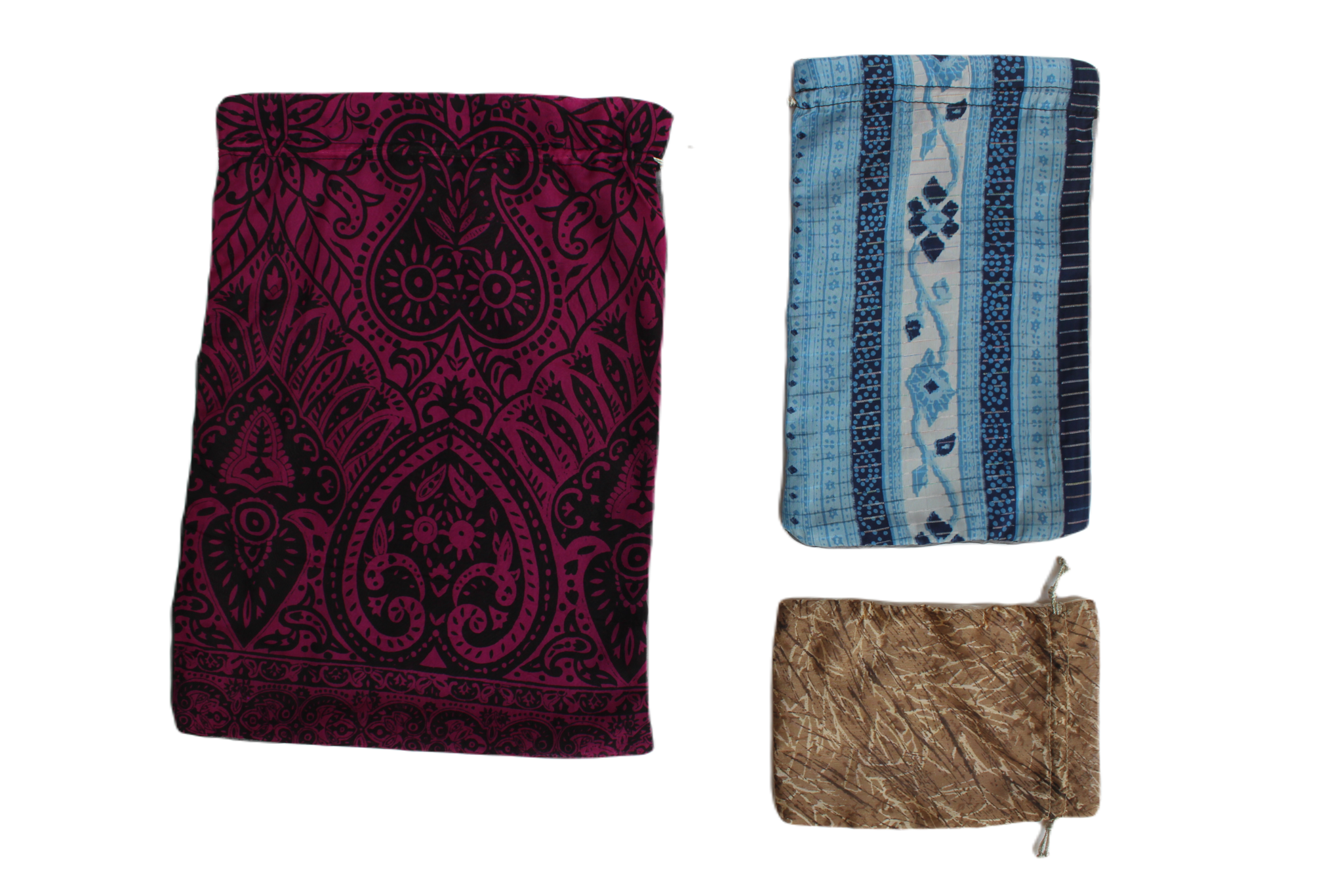 Ethical Global - Wholesale Gift Bag - Upcycled Sari Gift Bags (3 Sizes)1