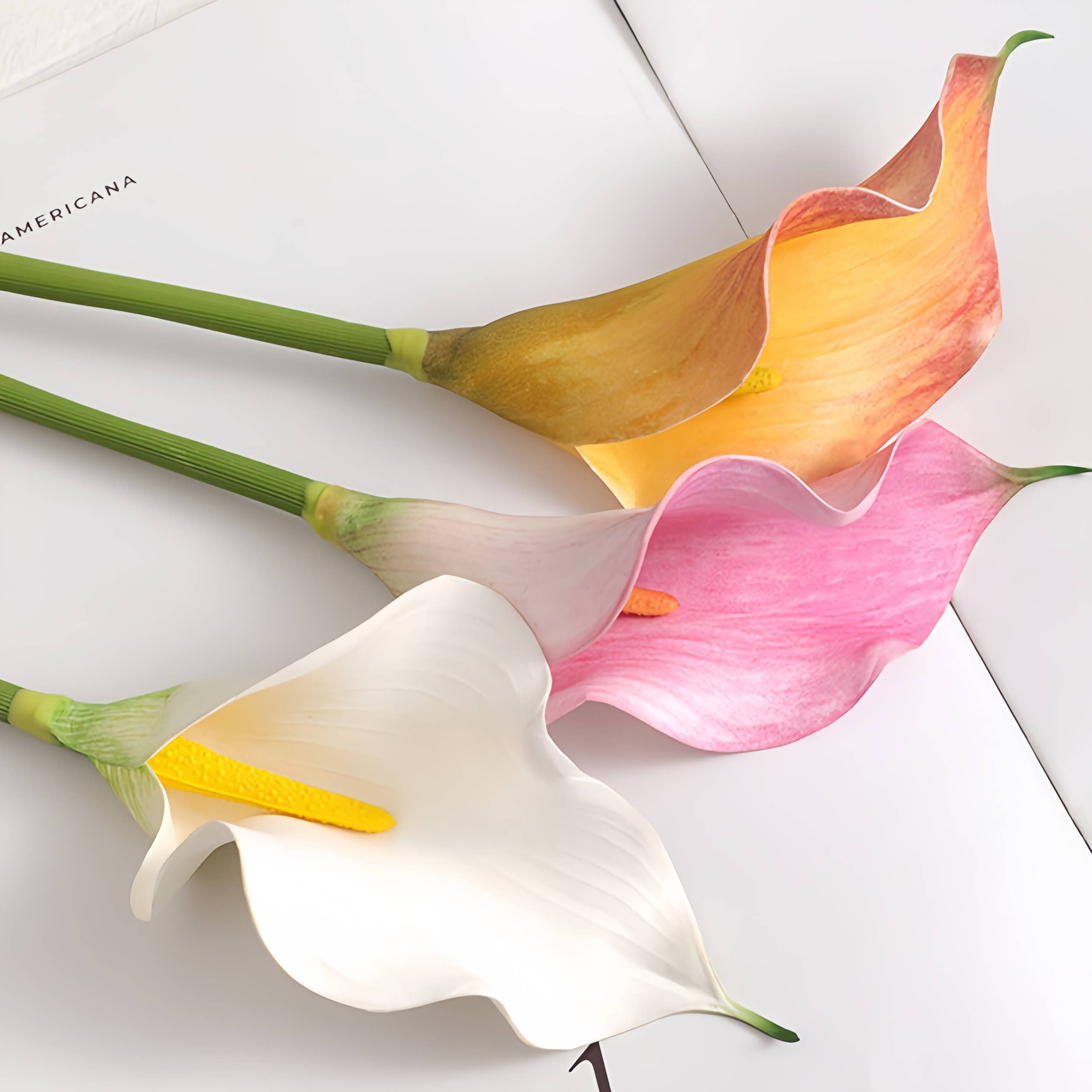 ACNITE(We cover U.S. import duties) - Vendita all'ingrosso Fiori finti - Giglio calla artificiale effetto reale per decorazione casa e fiori decorativi6