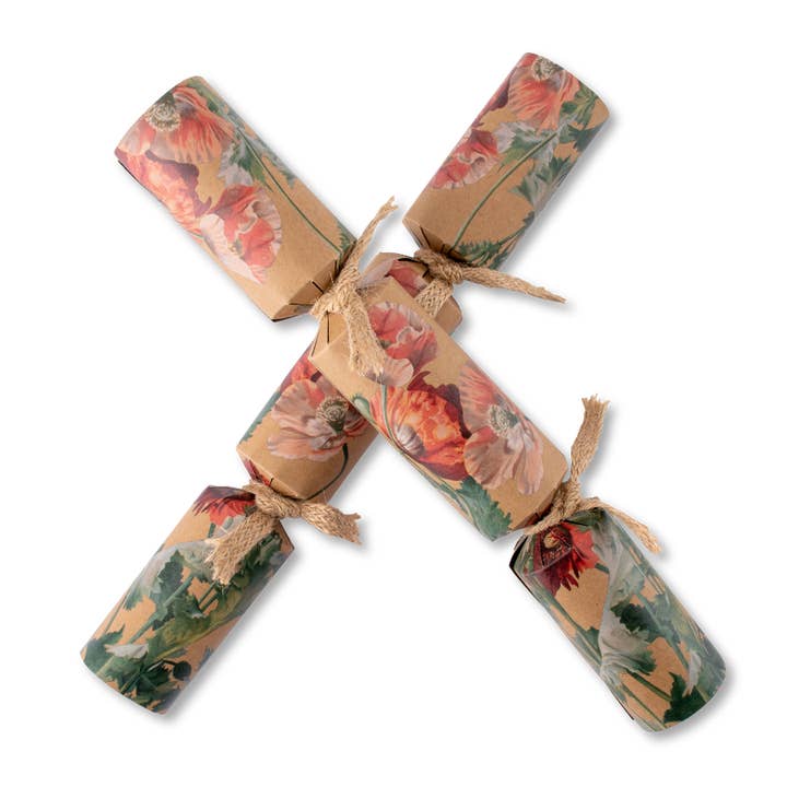 Crackers for Bonbons - Wholesale Christmas decoration - Eco-Friendly, Red Flower, Box of 8 | Bonbon Crackers2