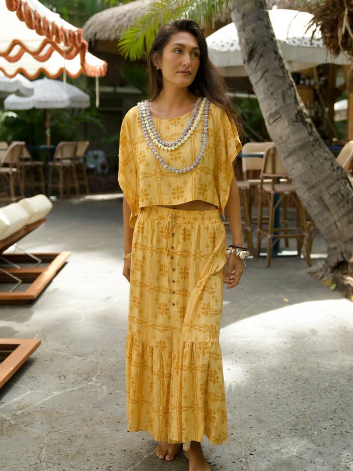 EHA Culture – Großhandel Bluse – Damen – Pua Kenikeni Glow Hina Bluse3