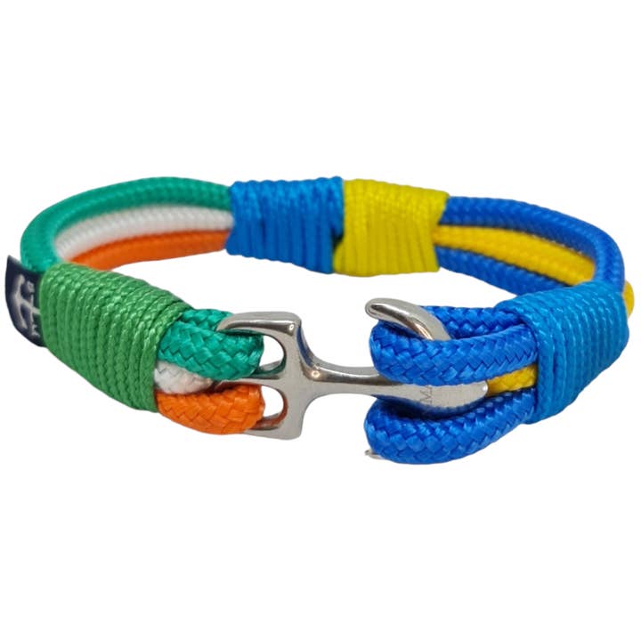 Bran Marion - Wholesale Woven/Braided Bracelet - Ireland-Ukraine Flag Mix