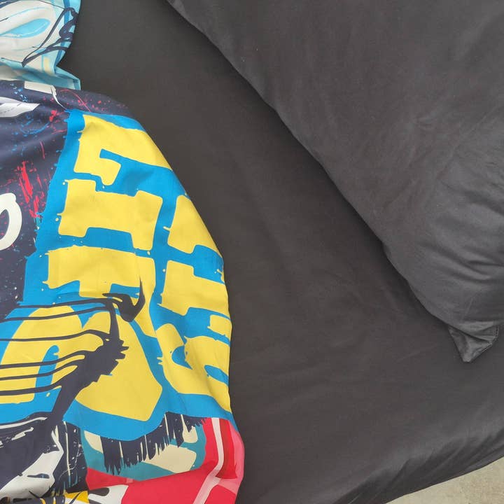 Luxurious Black 400 Thread Count Organic Cotton Fitted Sheet (Sateen Weave) Set for wholesale by Jo's Dreamland