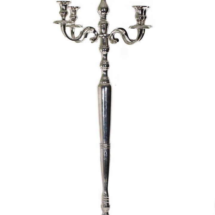 Nickel Aluminum Candelabra (60"Hx22"D) for wholesale by S.N.K. Home Decor