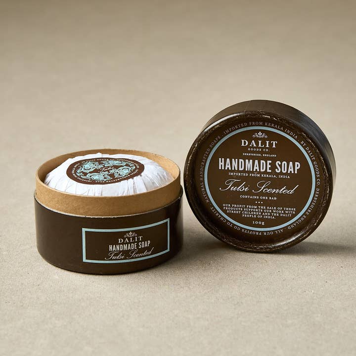 Dalit Goods Co - Wholesale Bar Soap - Handmade Indian Tulsi Scented Soap - Vegan Friendly