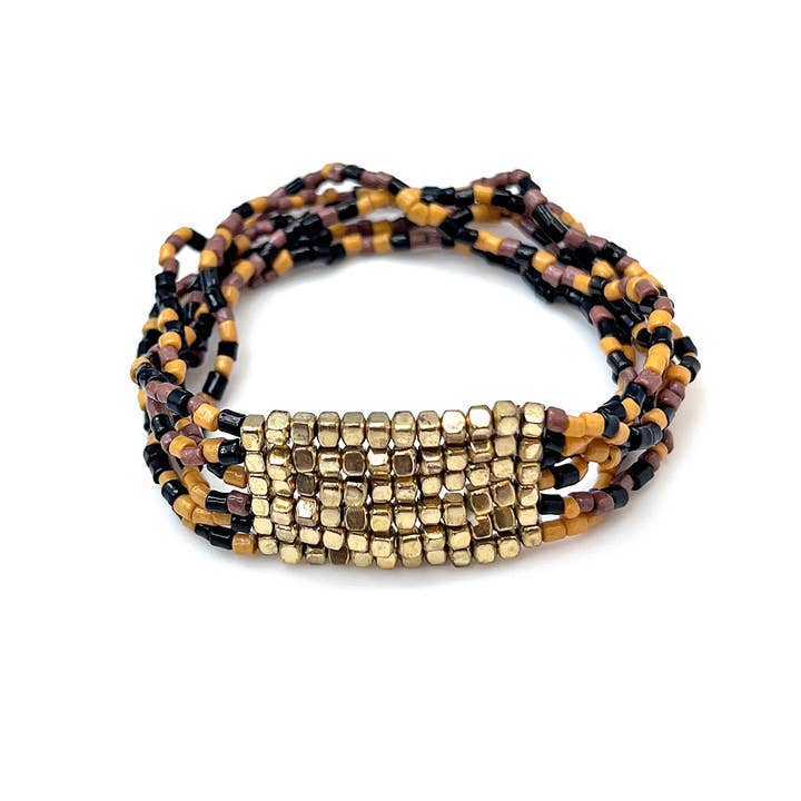 Anju Jewelry - Wholesale Beaded Bracelet - Seed Bead Stretch Statement Bracelets- Multiple Color Styles19