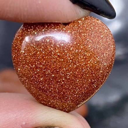 3 bags of 5 mini Gold Sandstone Hearts for wholesale by The Crystal Tabby