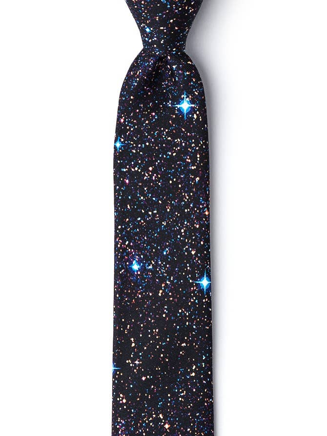 Spaced Out Skinny Tie van Wild Ties - Zwart Microvezel voor wholesale door Wild Ties