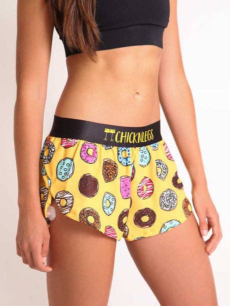 Multi Women's Salty Donuts 1.5" Split Shorts (XXS XS S M L XL) for wholesale on Faire6