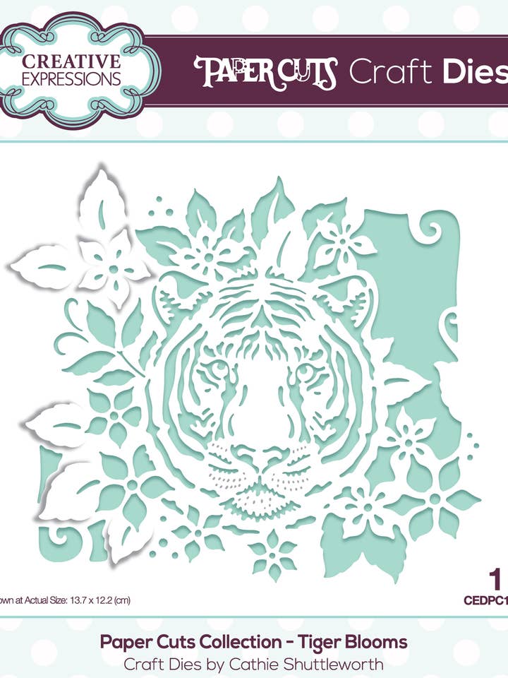 Creative Expressions Paper Cuts Tiger Blooms Craft Die for wholesale by Ecstasy Crafts Distributing