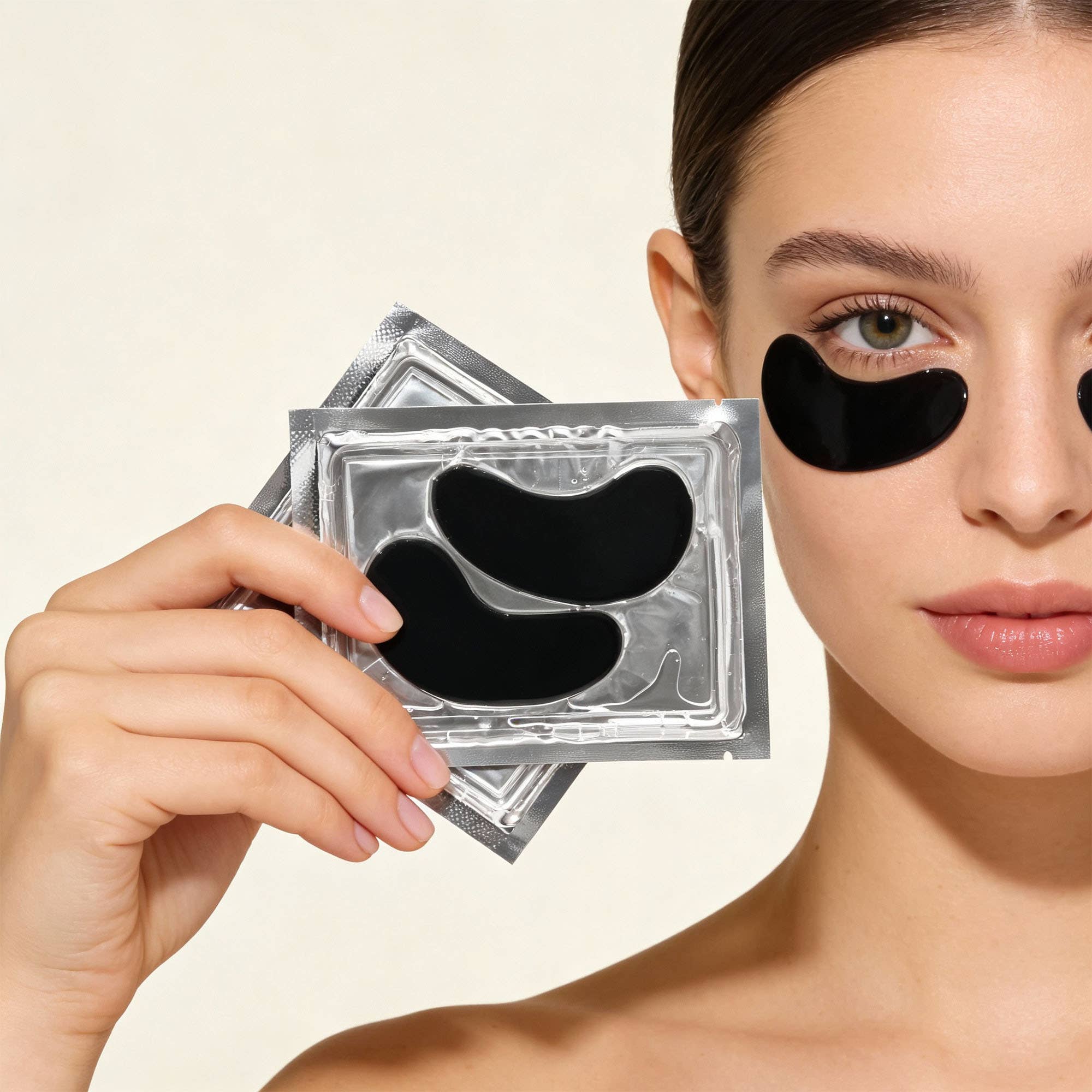 PURE SOL. - Vente Masques de traitement yeux - Masque pour les yeux Wake Up Charcoal + Acide hyaluronique - 1 paire12
