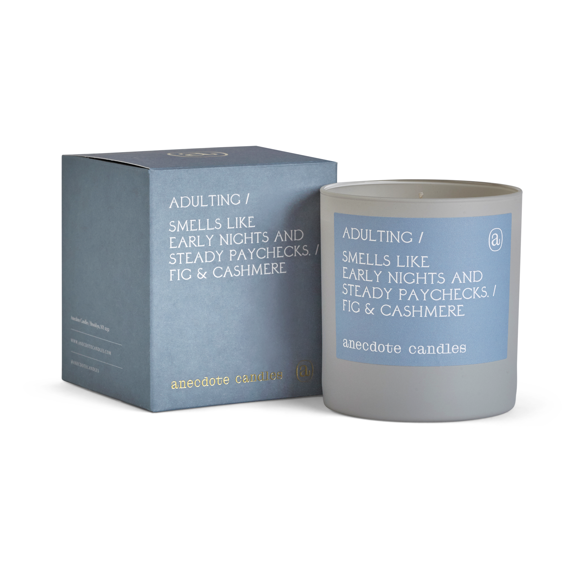 Anecdote Candles - Venta al por mayor Velas en tarros - Vela Adulting (Higo y Cachemir)2