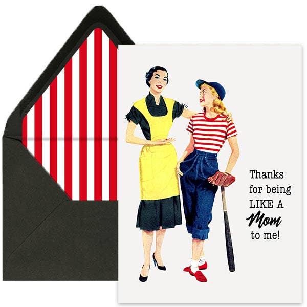 Thanks for Being Like a Mom Stepmom Mothers Day Card for wholesale by Mod Lounge Paper Company