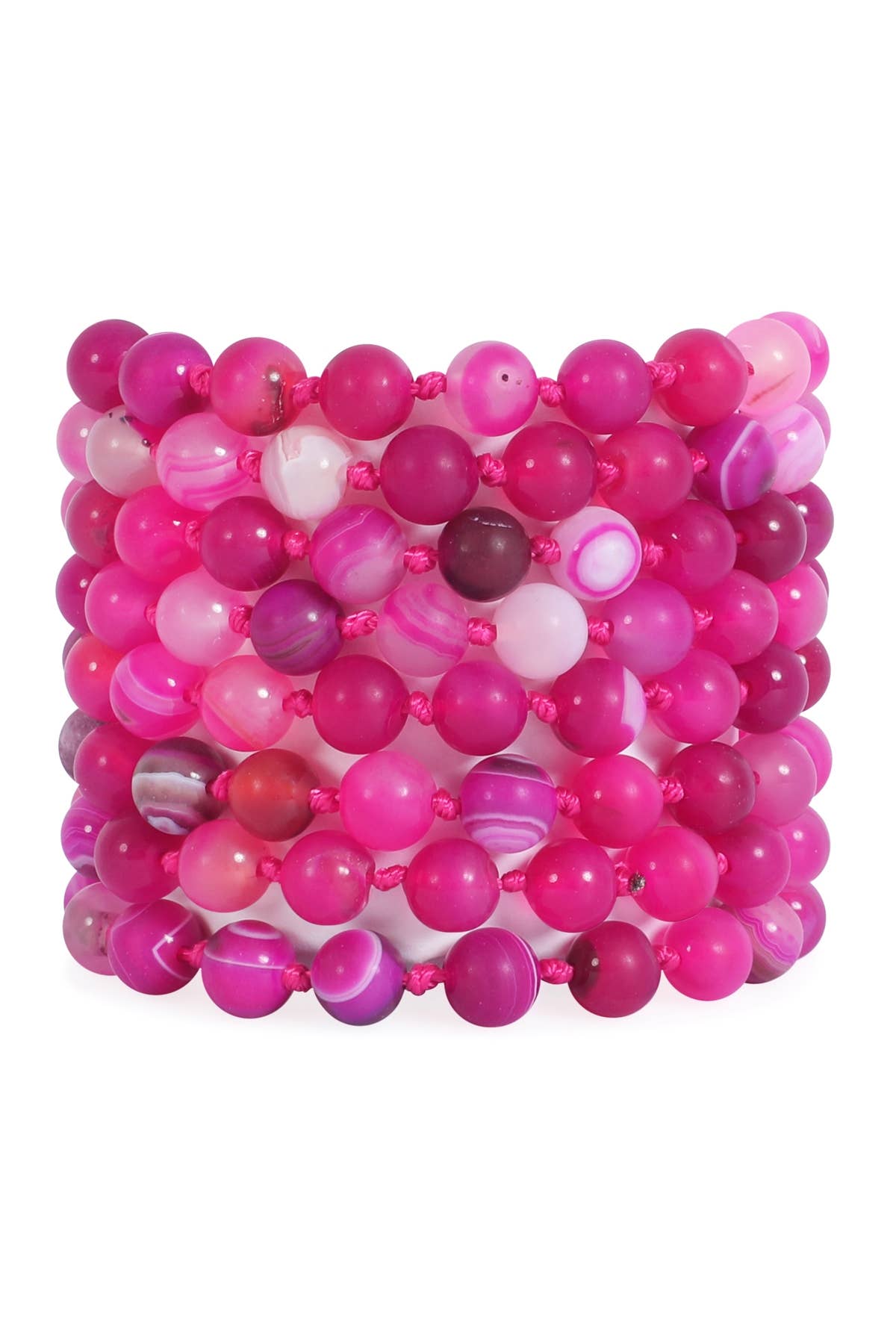 MYS Wholesale Inc - Wholesale Beaded/Pearl Necklace - Natural Stone Hand Knotted Long Necklace24