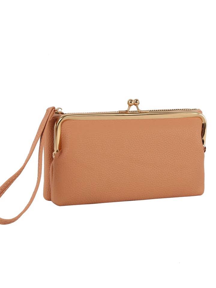 Calin kisslock fram wallet for wholesale by HR CORP