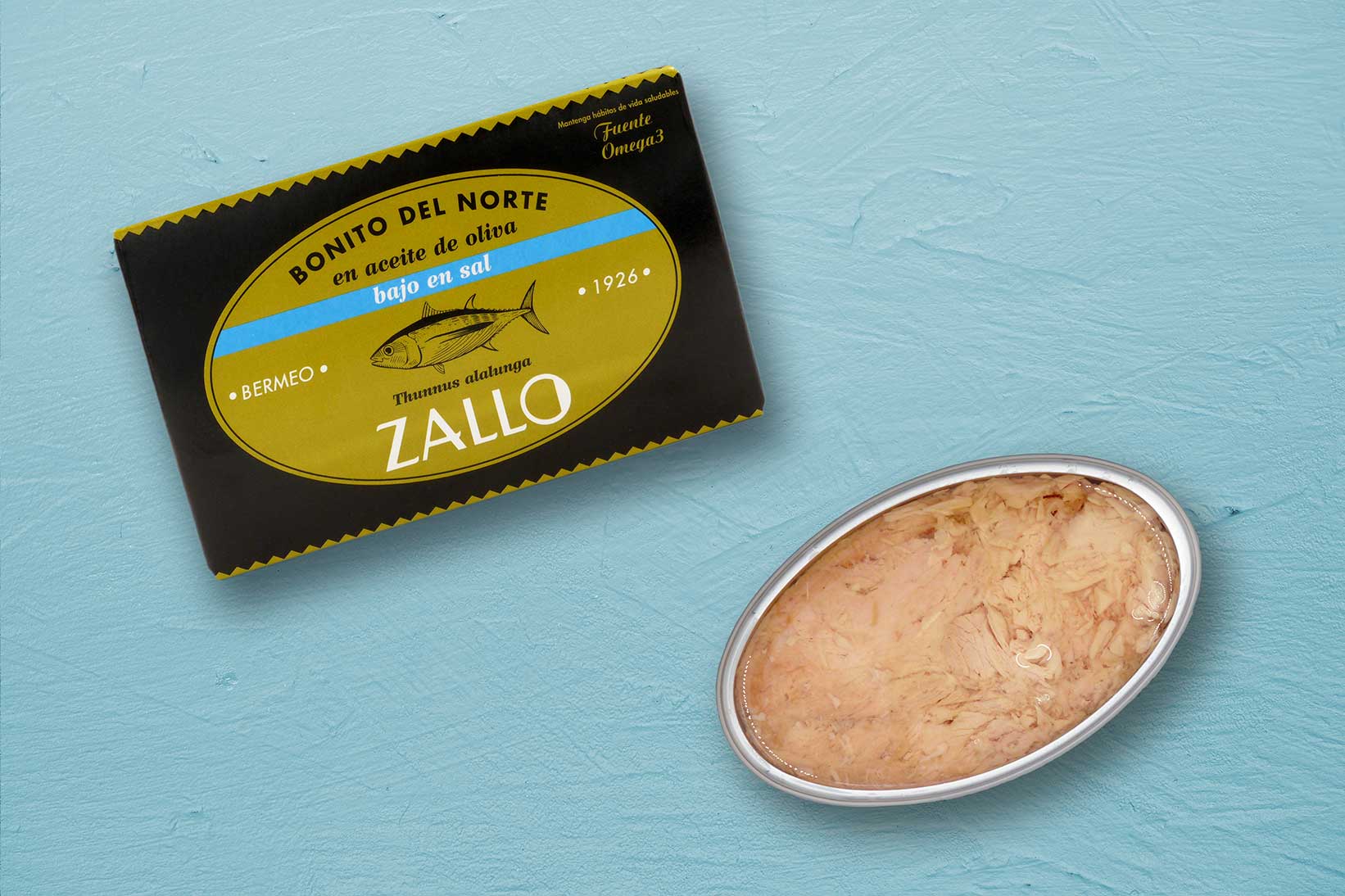 Zallo - Vendita all'ingrosso Pesce in scatola - Bonito del Norte in olio di oliva a basso contenuto di sale 112 g2