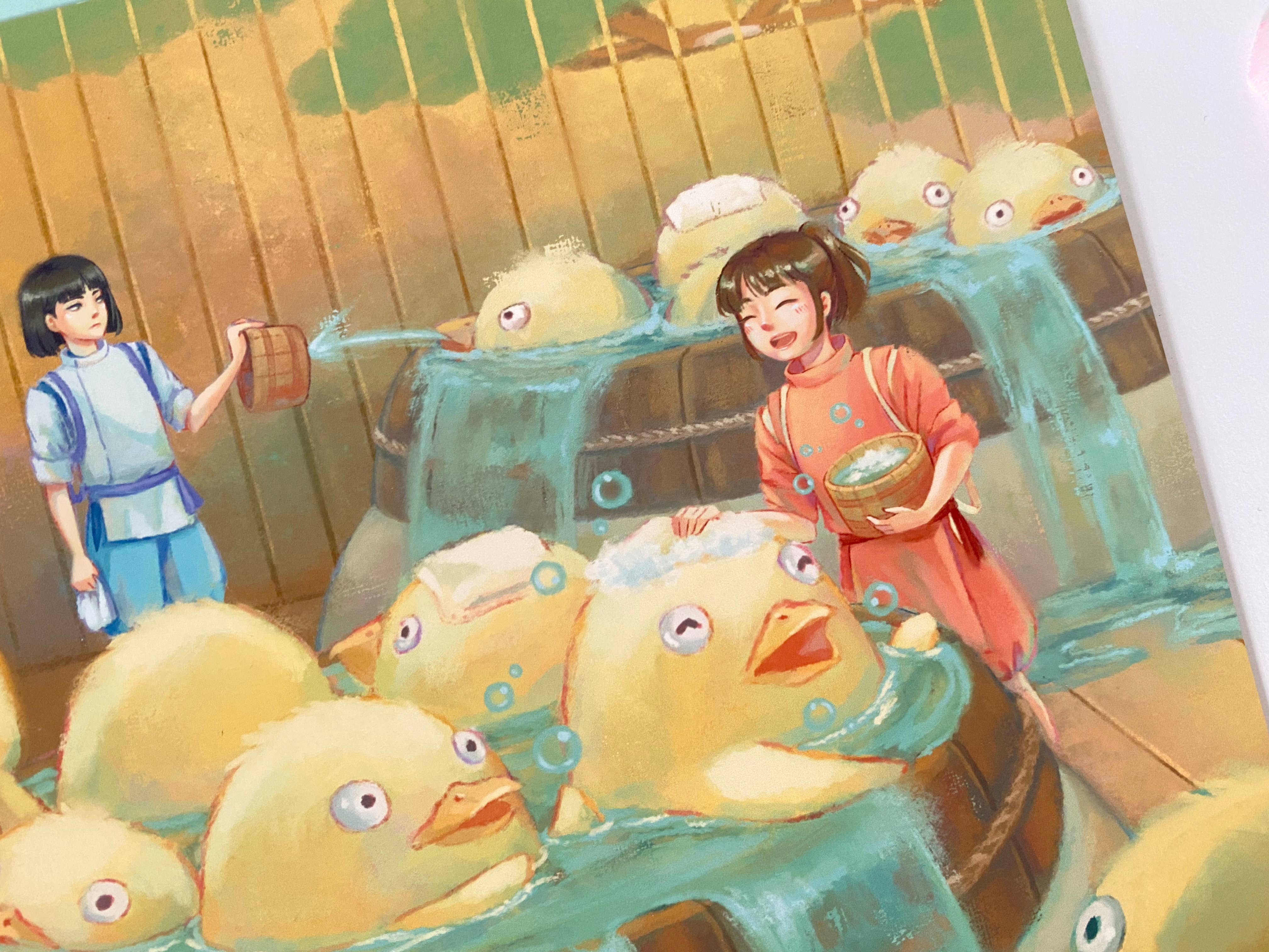 Cindy Tran Art - Wholesale Art Print - Chihiro and Haku  - Spirited Away 8x10" Art Print1