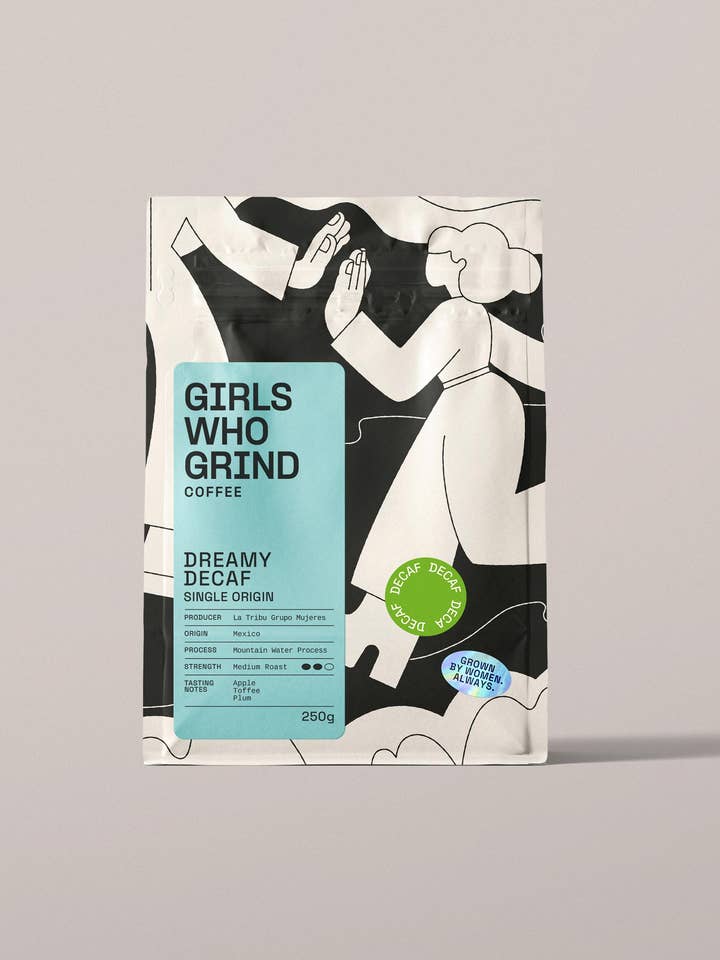 Coffee, Dreamy Decaf, Single Origin, Mexico, Decaffeinated. for wholesale by Girls Who Grind Coffee