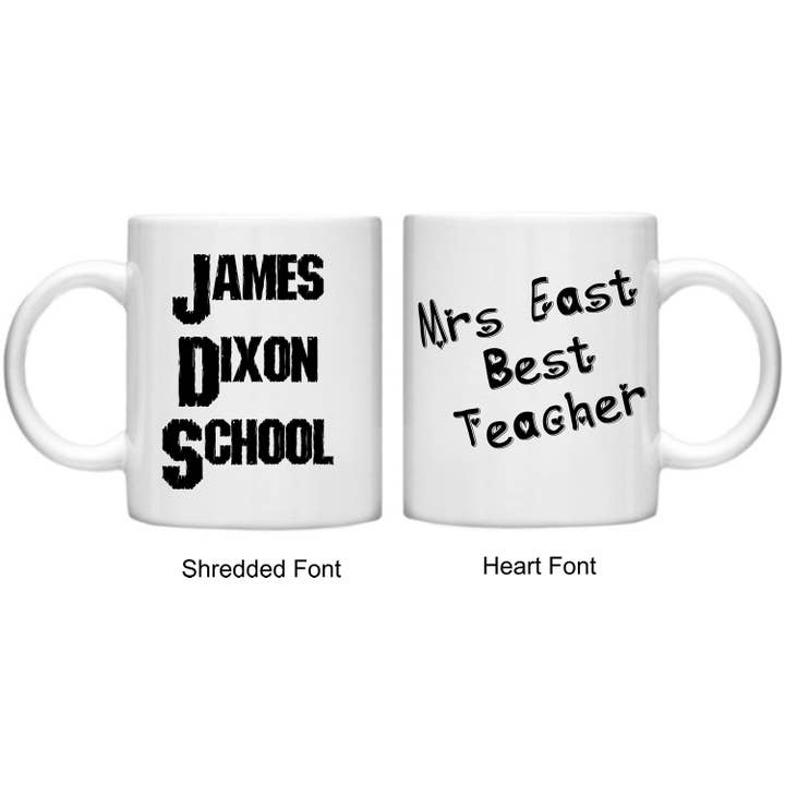 Personalized Teacher School Mug 3 Designs for wholesale by Everyone's a Mug