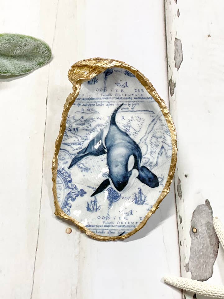Orca Oyster Trinket Dish for wholesale by Alison Brooke Designs