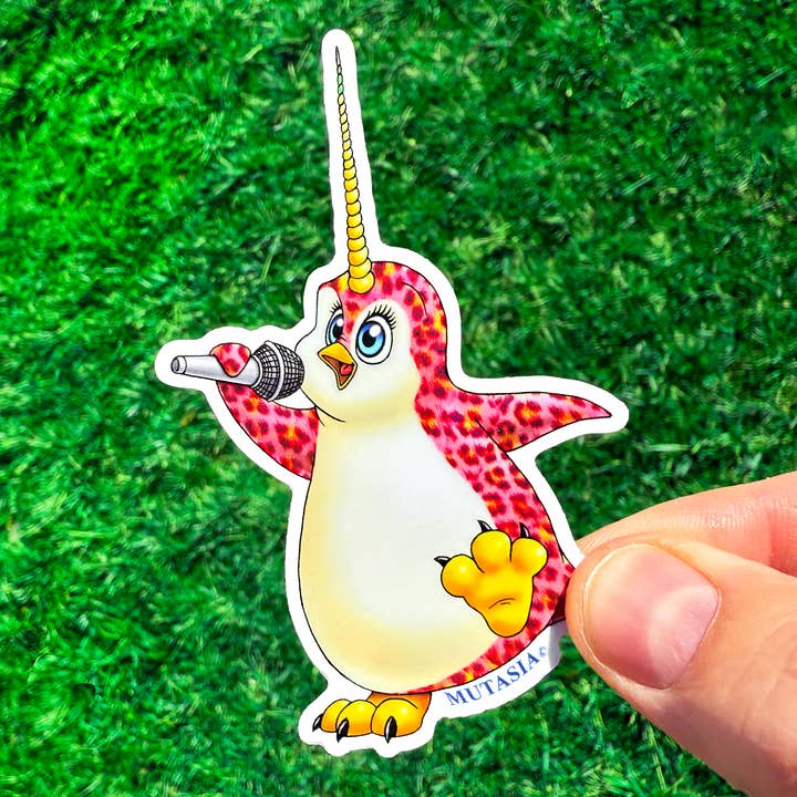 VINYLKLISTERMÆRKE: Billie Twinklecorn (Pingvin-Leopard-Narhval) for engroshandel hos Mutasia