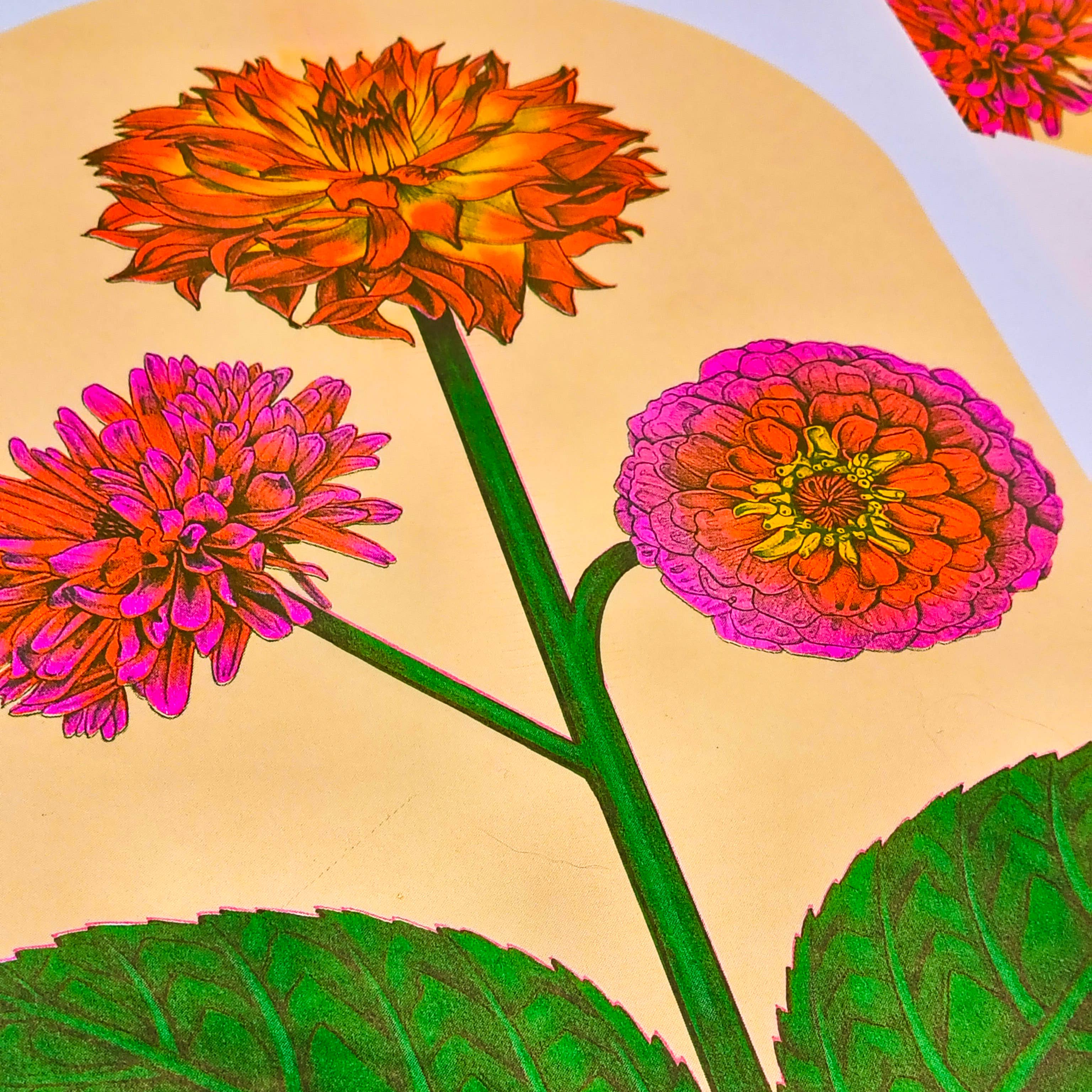 Psychedelic Lens - Wholesale Art Print - Magical Flower Riso Print4