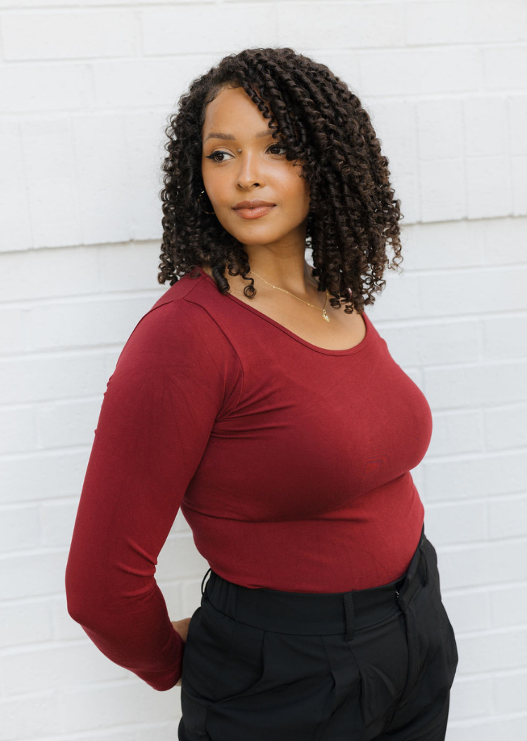 ELIETIAN - Vente Haut en maille – femme - Manches longues réversibles - Coupe incurvée46