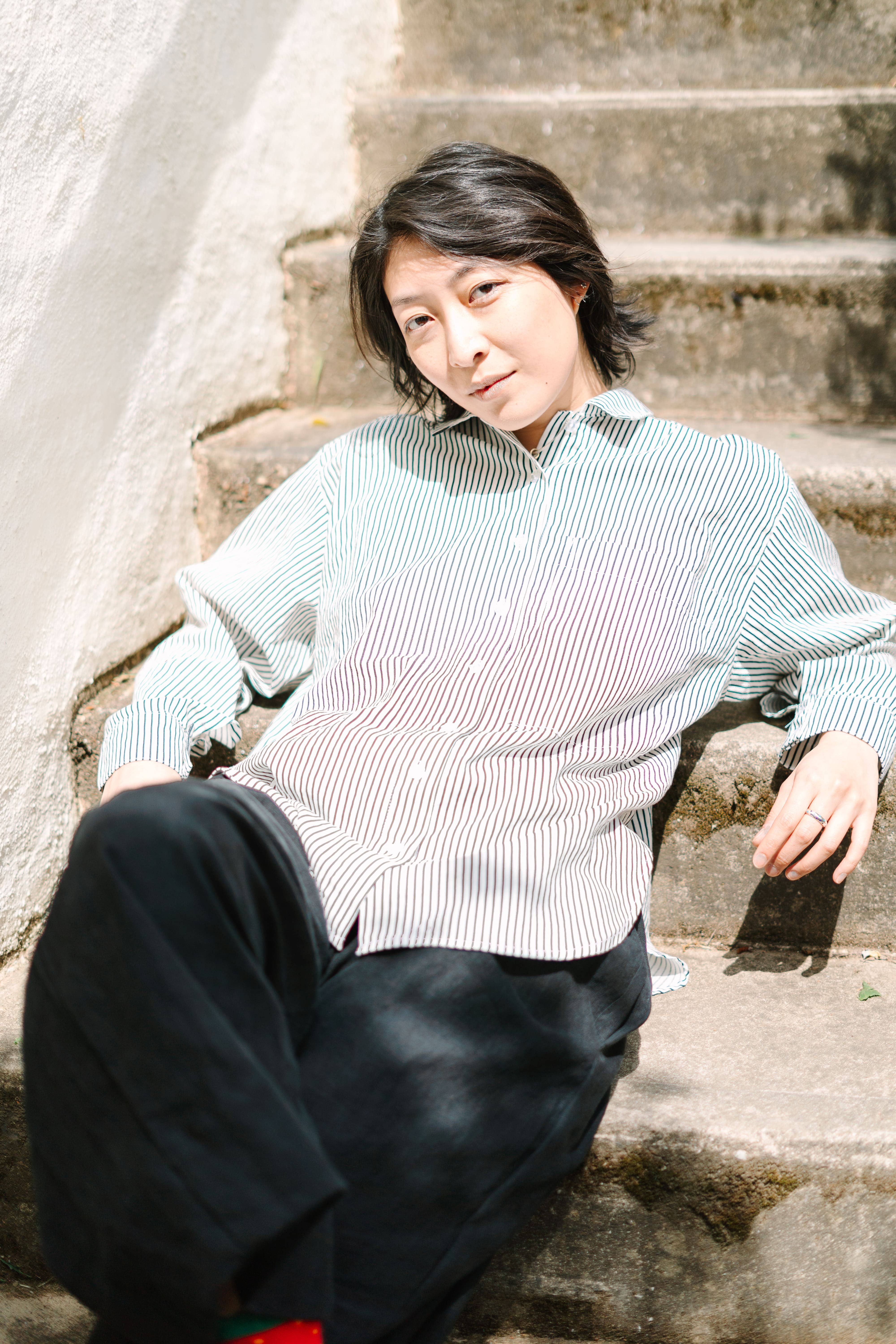 Nettle Studios - Wholesale Button Down Shirt - Unisex - Size Inclusive Plus Size Long Sleeve Button Up Striped Linen12