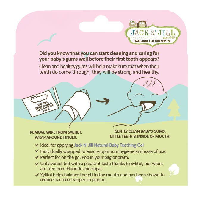 Jack N' Jill Kids - Wholesale Toothbrush – Kids & Baby - Natural Baby Gum & Tooth Wipes - 25 Pack1