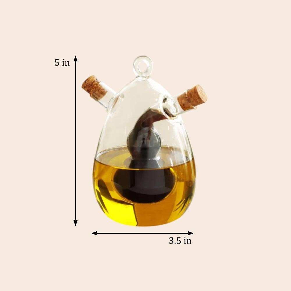 Bamboo Switch – wholesale Oil/vinegar dispenser – Glass Oil & Vinegar Cruet Dispenser | Holiday Bestseller1