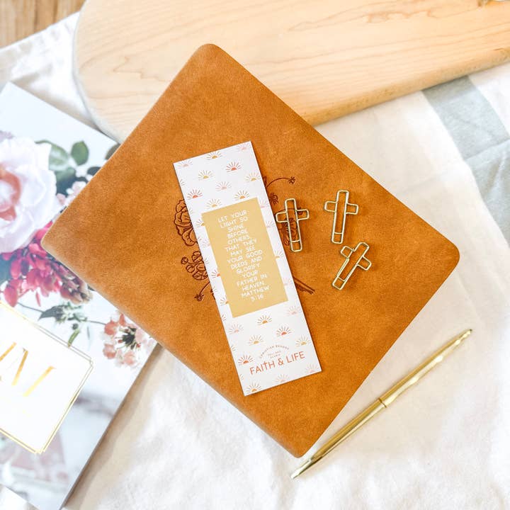 Faith & Life Christian Brands - Wholesale Paperclip - Cross Paperclip and Bookmark Set: Let Your Light Shine2