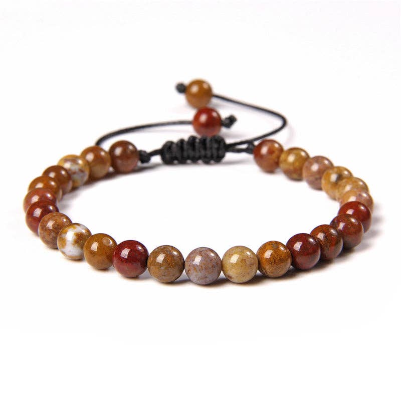 Mio Queena – wholesale Beaded bracelet – 6mm Natural Stone Hand Woven Stretch Bracelets31